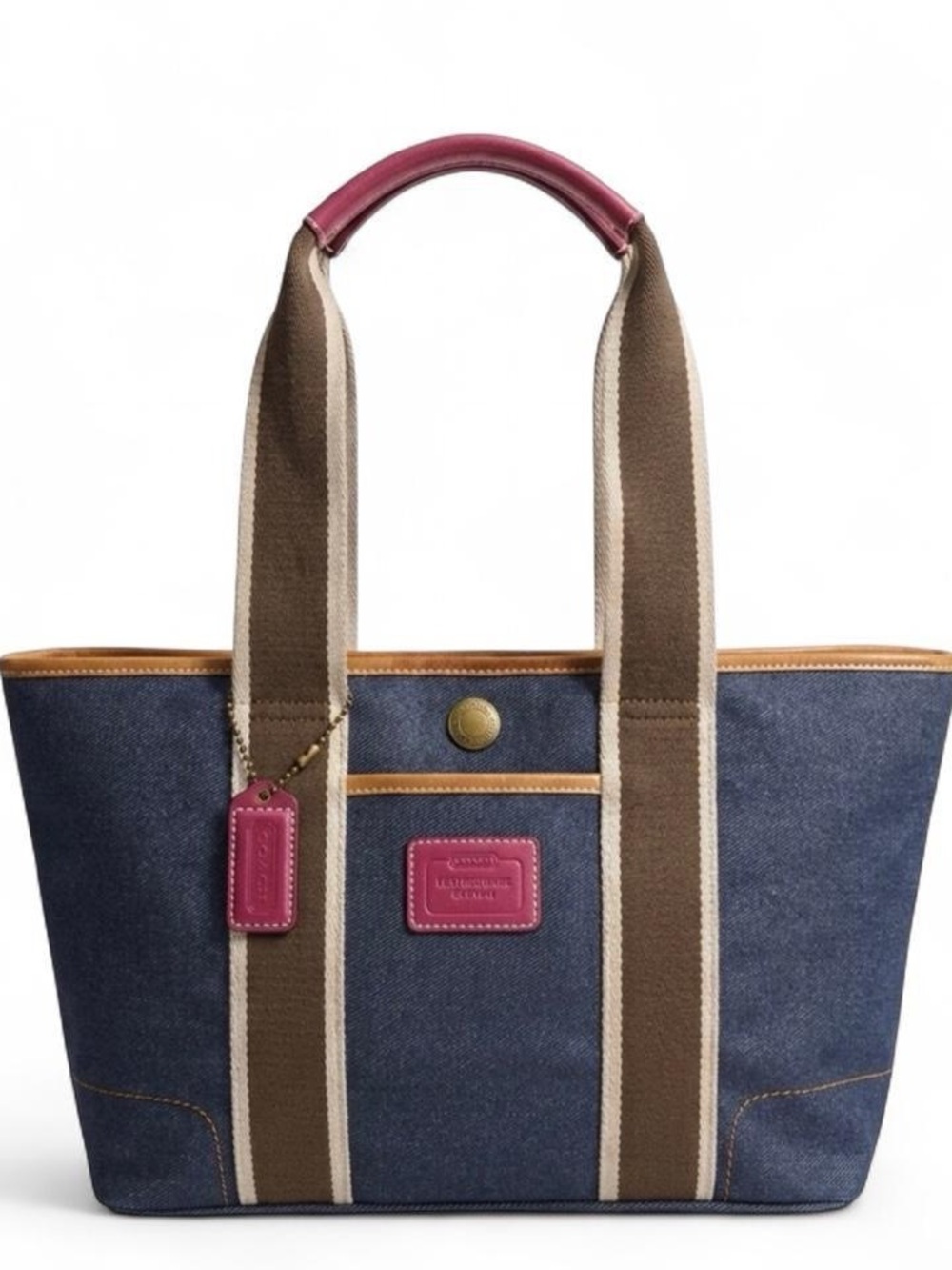 NWOT Coach Denim Hampton Bag